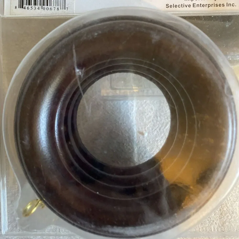 2NIP 4 pc SELECTWood Pole Rings Black Walnut  fits 2 1/4
